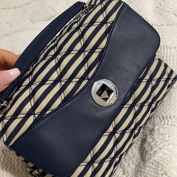 KATE SPADE New York natalia lurex stripe Medium flap shoulder bag Multi - Picture 6 of 8